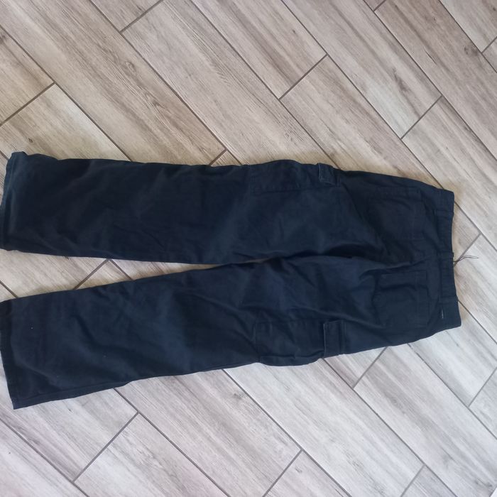 Pull&Bear-czarne  spodnie  z kieszeniami-36-S