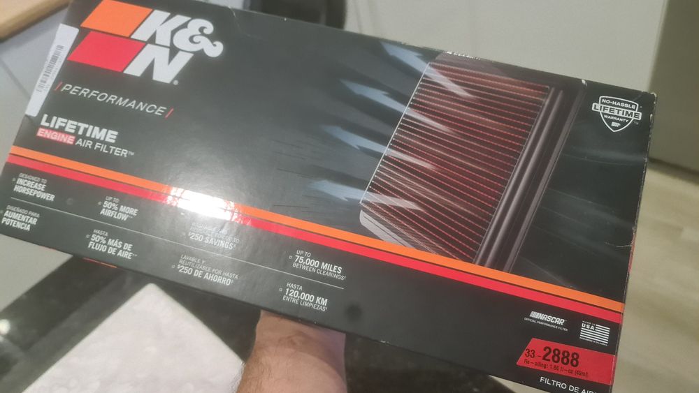 Filtros K&N NOVOS – Filtro de Ar (33-2888) + Filtro de Óleo (HP-7038)
