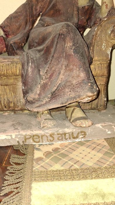 Estatueta a Pensativa rara antiga