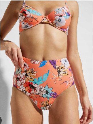 B.P.C bikini pomarańczowe w kwiaty r.40 (80B)