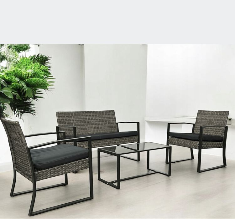 Meble ogrodowe technorattan stal poduszka kolory