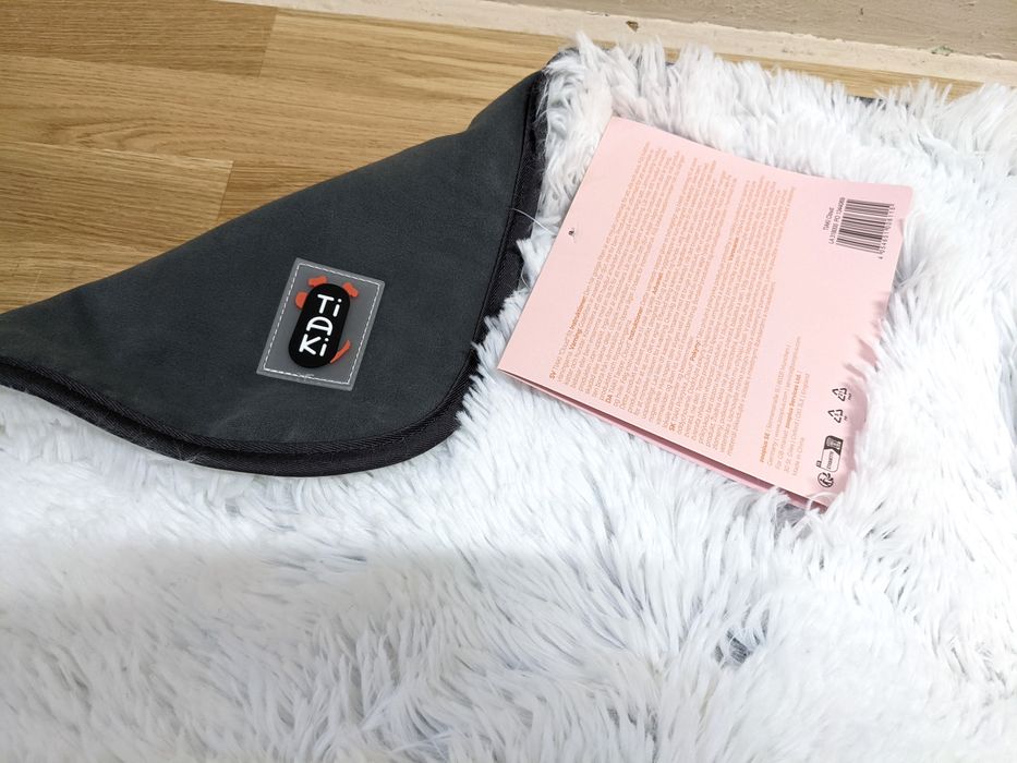 TIAKI Kocyk Pluszowy dla Psa Cloud M 100x72cm Srebrny Atracyt