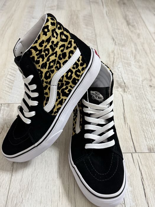 Кеди Vans Sk8-Hi Black Flocked Leopard Print