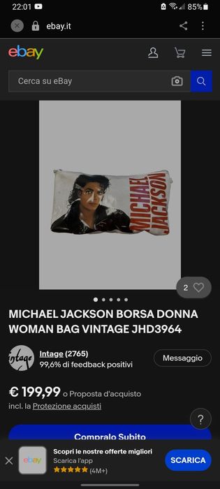 Вінтажний клатч-сумка, пенал Michael Jackson 1988р