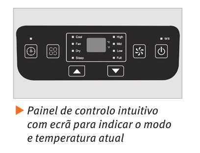 Ar condicionado Portátil com comando Bluetooth e Wifi 105m3 Silencioso