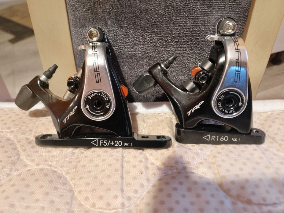 Zaciski TRP Spyre tył+przód NOWE!