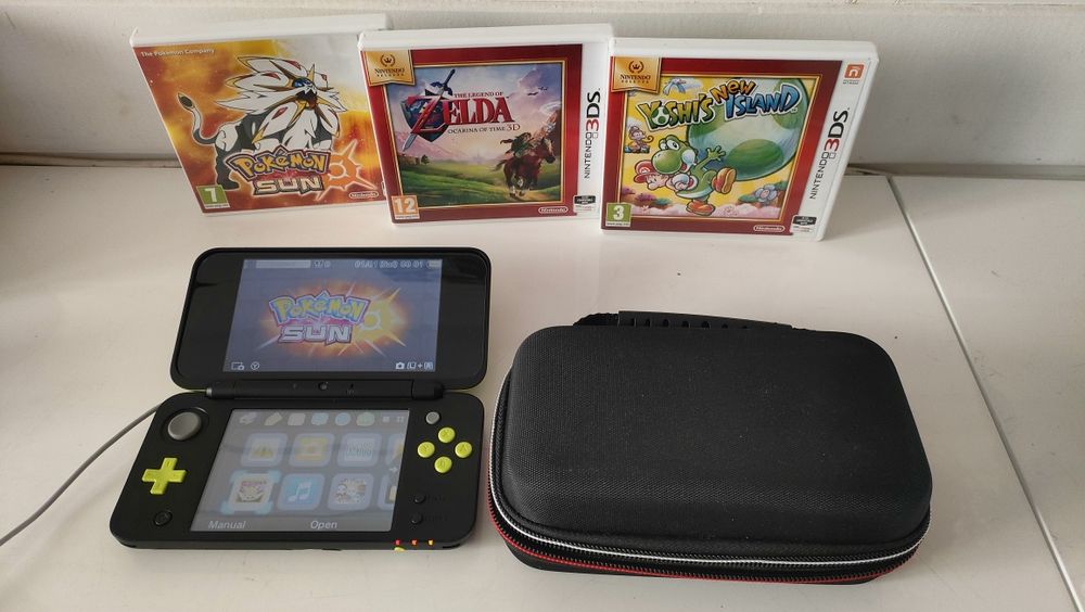 New 2ds xl black/lime