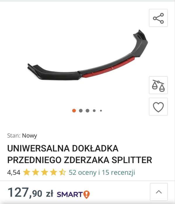 Uniwersalna dokładka przedniego zderzaka 120 zł NOWA