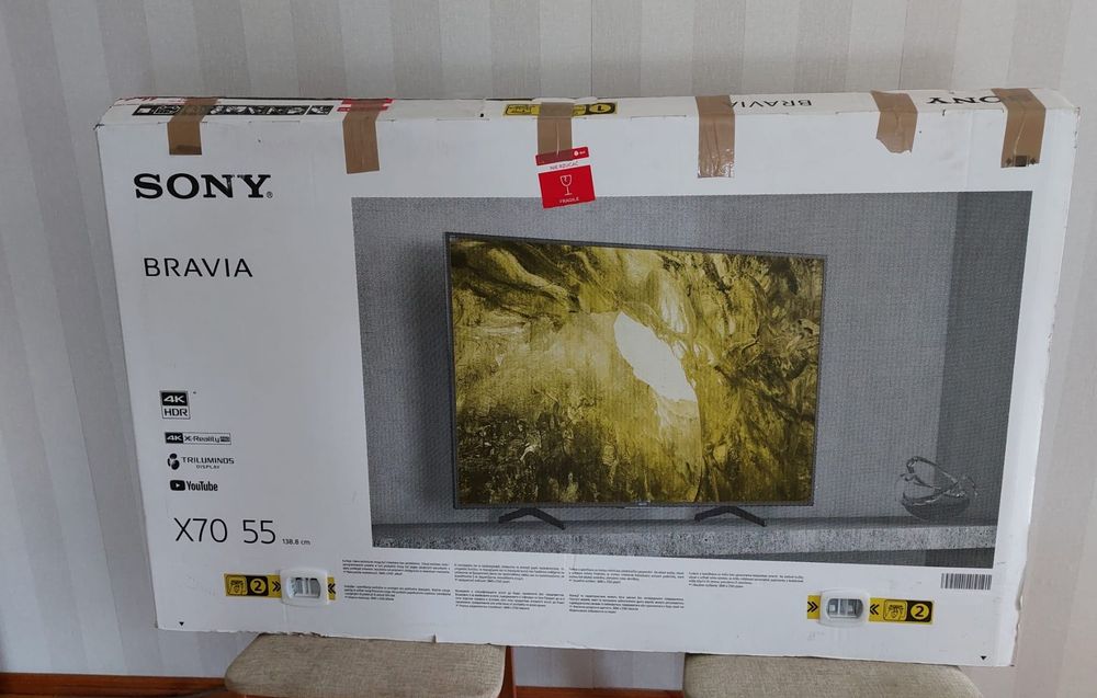 Telewizor SONY Bravia 2020 seria X70 55 cali 4K uszkodzona matryca