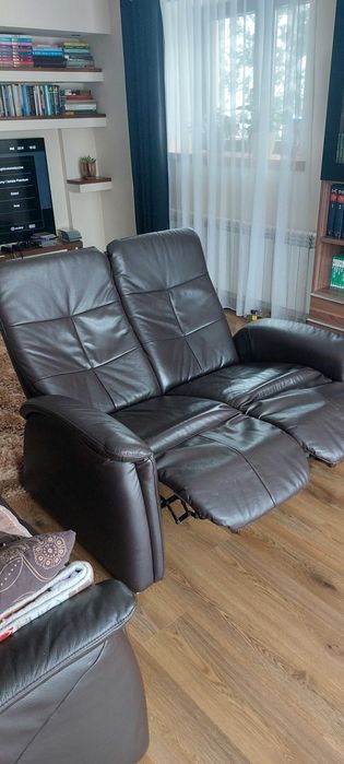 Komplet wypoczynkowy skórzany