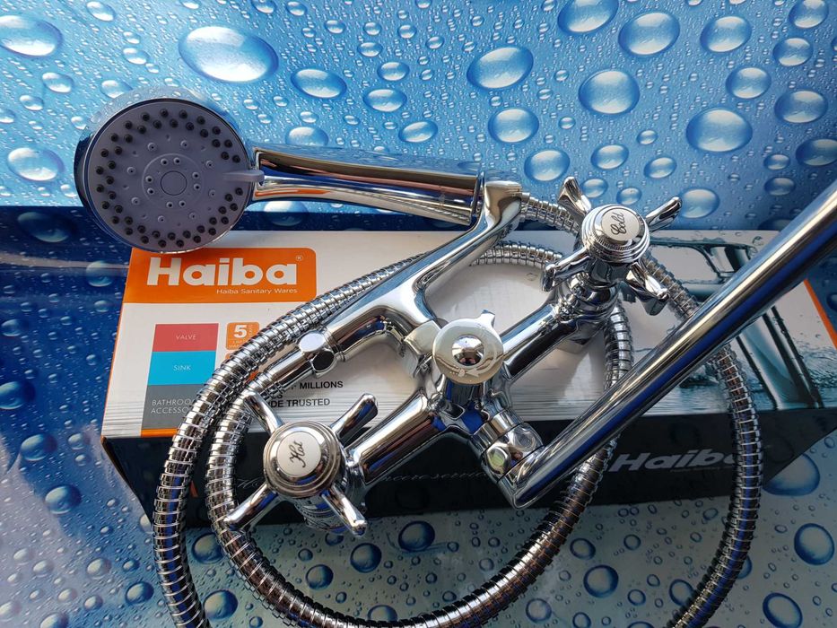 Смеситель змiшувач для ванной Haiba Zeus 140 EURO Латунь 100%