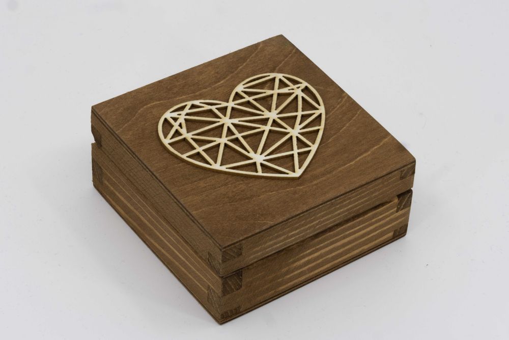 Pudełko na obrączki ślub wesele dąb
