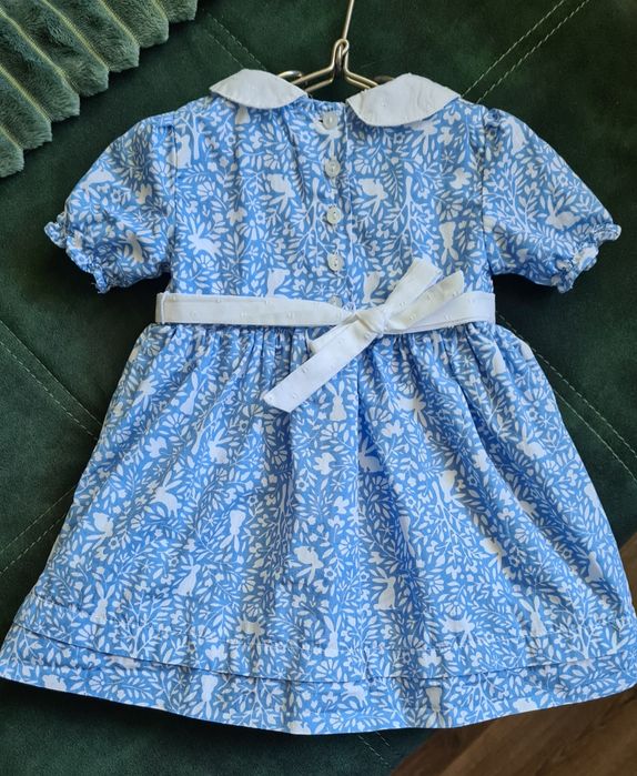 Плаття святкове, плаття бавовняне, плаття блакитного принтоване