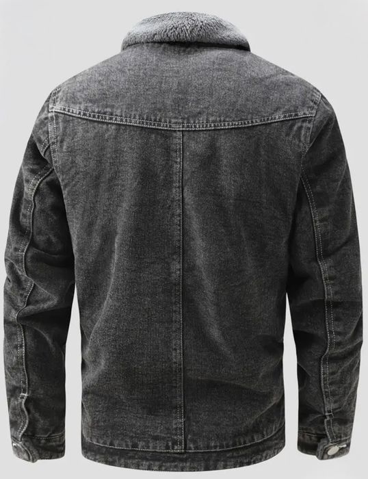 Джинсова тепла куртка утеплена