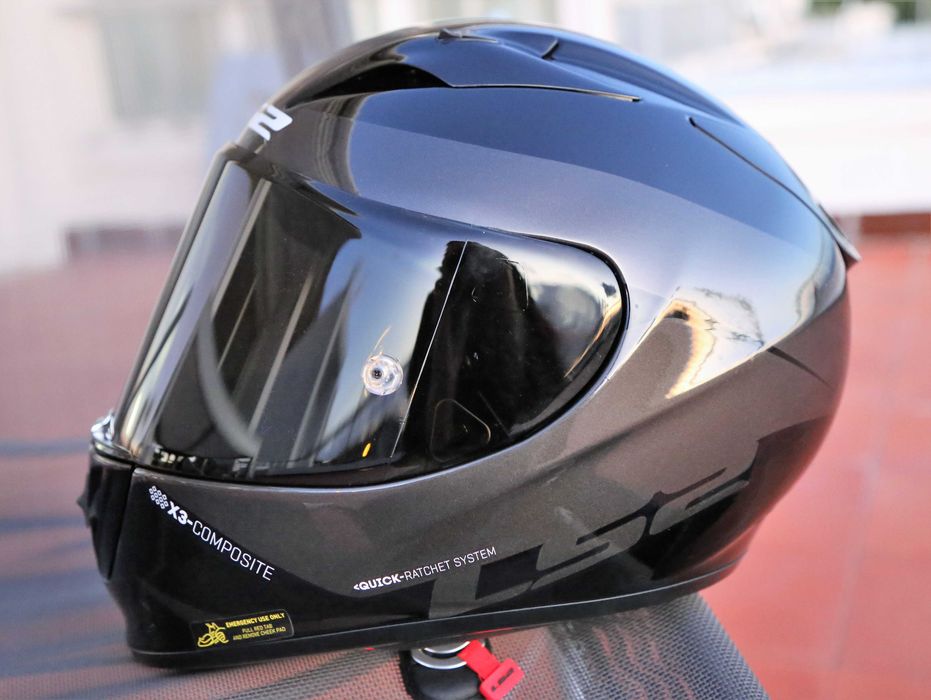 Capacete NOVO Ls2 Arrow R Carbon/Kevlar Pr.Titanio (55% DESCONTO)Tm XS