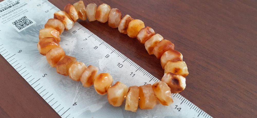 Bransoleta bursztyn naturalny mleczny