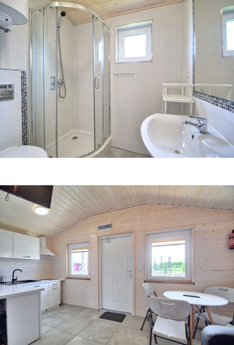 Domki całoroczne wajacje basen podgrzewany sauna jacuzzi majówka