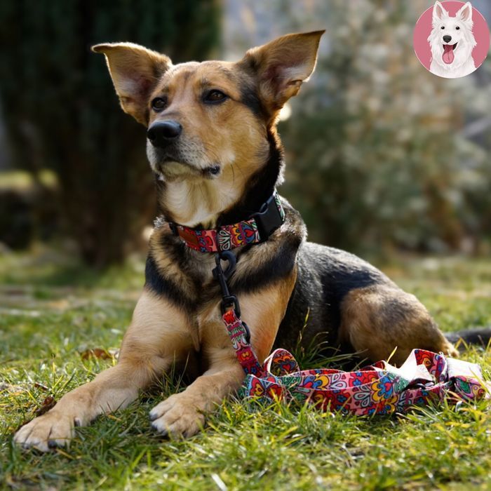 materiałowa saszetka na smakołyki smaki dla psa w serduszka