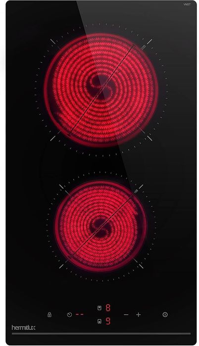 Hermitlux Płyta Ceramiczna z Wtyczką 29 cm 9 Poziomów Mocy Timer 3000W