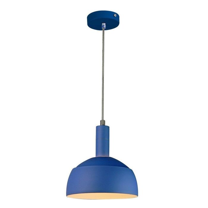 Oprawa Zwieszana E14 Aluminium Klosz Niebieski Do Salonu Jadalni Nowoczesna Lampa Wisząca V-tac