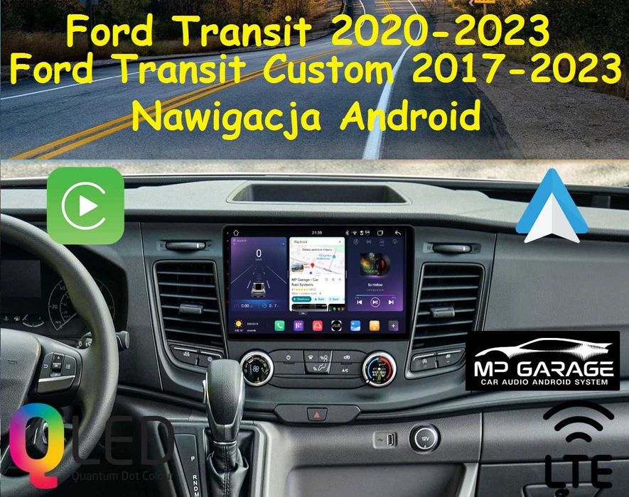 Nawigacja Ford Transit 2020_2023 Android 14 CarPlay 4G Montaż FV