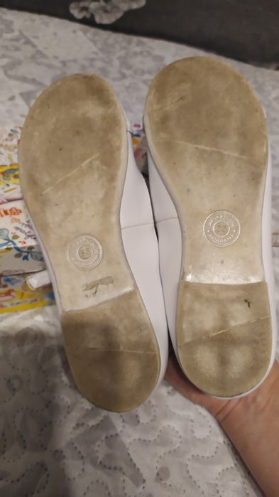 Baleriny białe oktawa  emel skóra naturalna idealne wygodne piekne