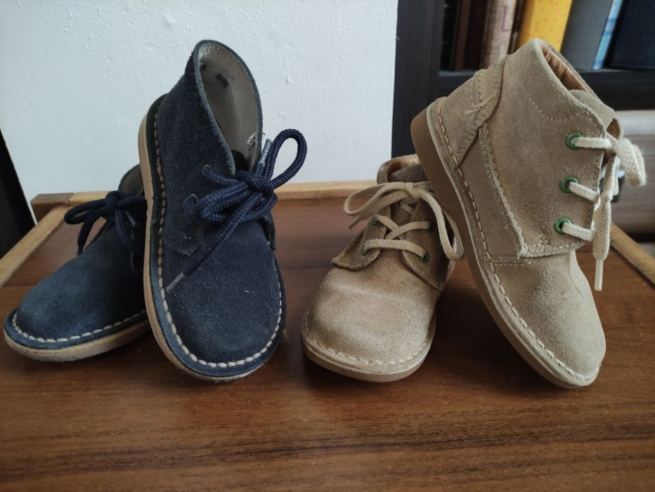 Шкіряні замшеві ботінки, напівчоботи Clarks, 25 розмір