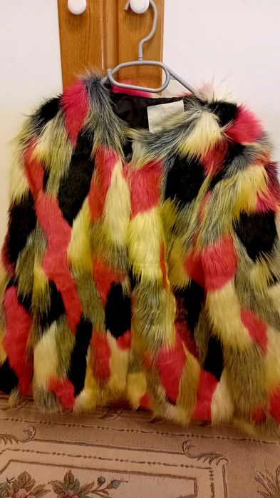 Casaco de pêlo multicolor