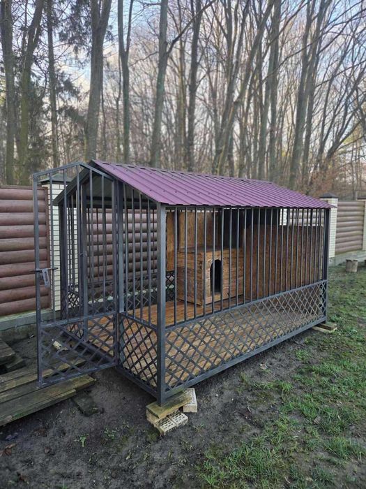 Надійний вольєр для собак 2×3м (Метал + Дерево)
