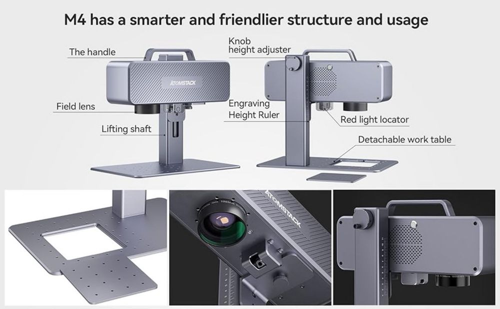 Atomstack M4 - laser gravação Fibra