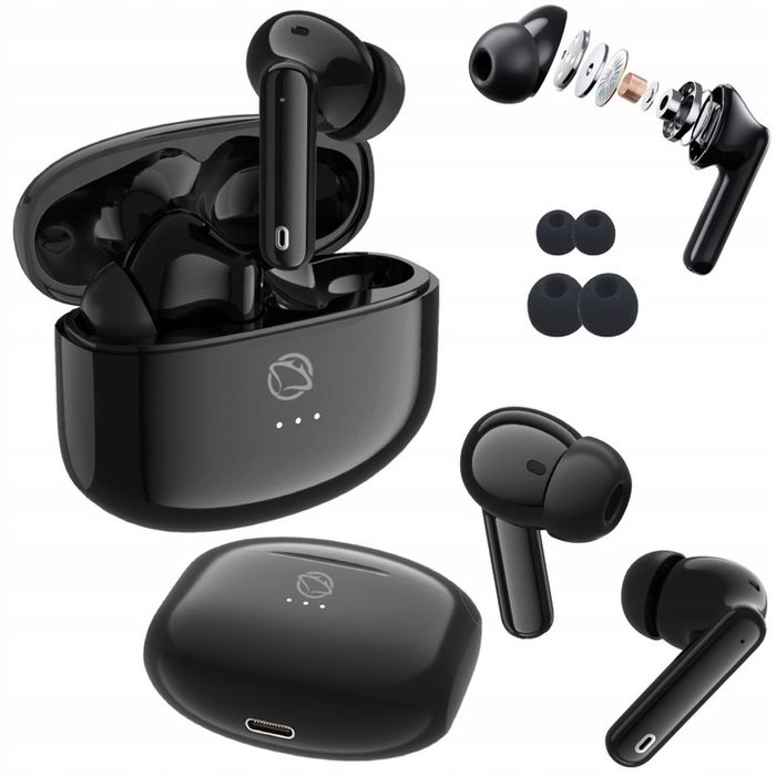 Słuchawki Bezprzewodowe Douszne Manta Rytmo Czarne