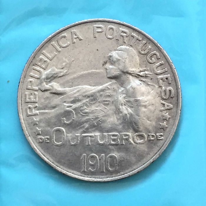 1 Escudo 1910 - Implantação da República - prata