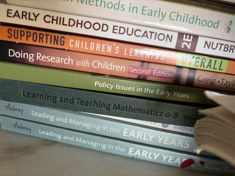 57 books about Early Years Education Studies all in English, mostly from Sage Publisher