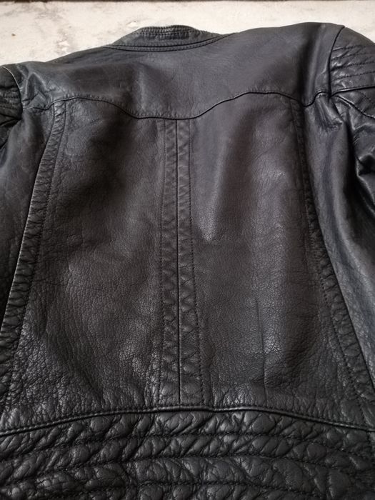 Куртка кожаная мужская фирменная Италия мотокуртка байкерская