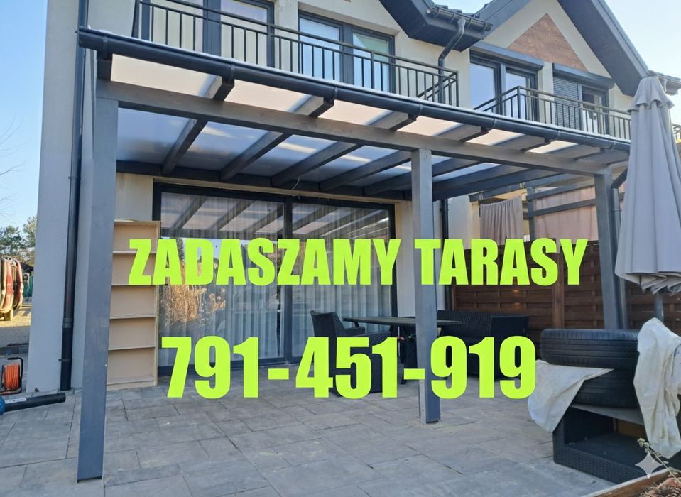 Zadaszenia tarasów wiaty pergole zabudowa tarasu pergola