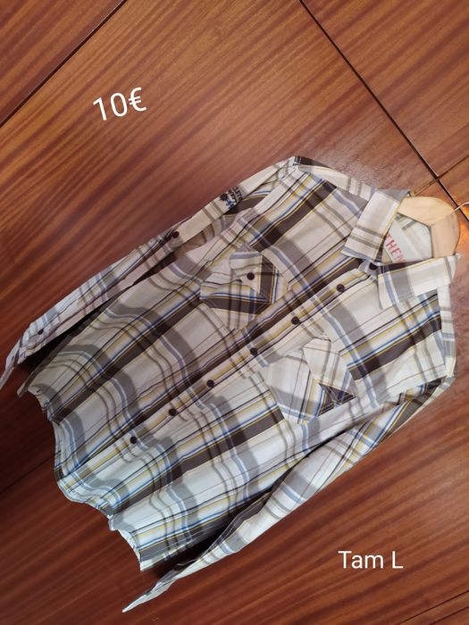 Camisas de Manga Comprida Homem