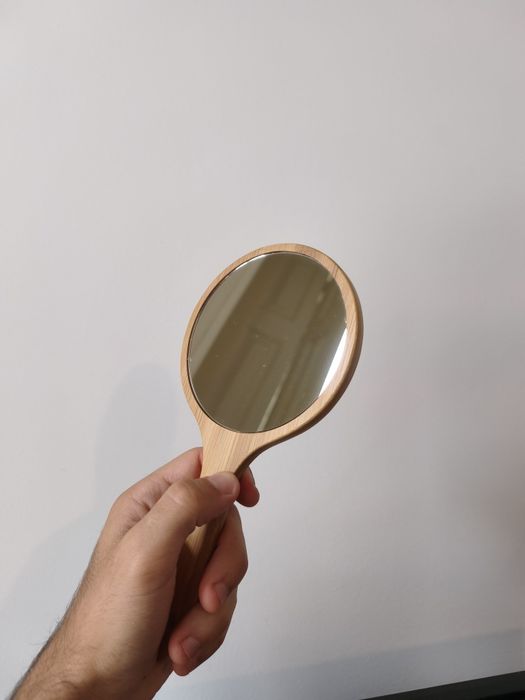 Espelho de mão em bambu