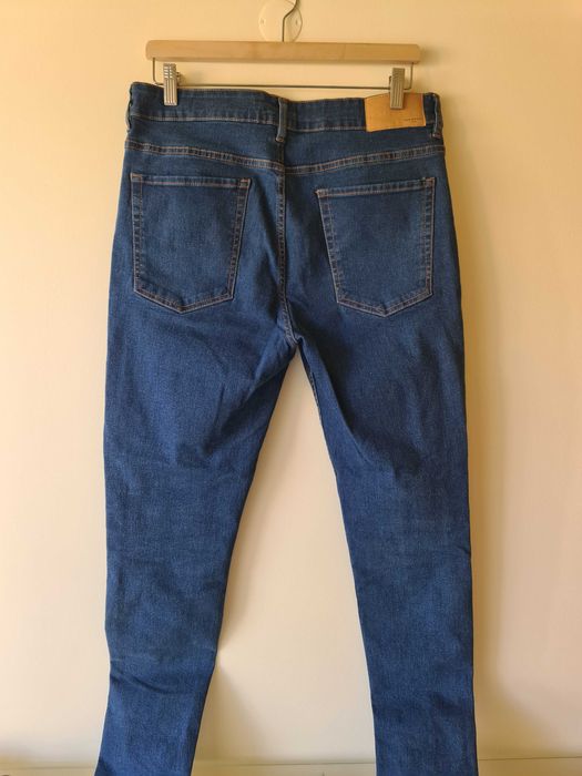 Calças Ganga Azuis Jeans Lefties Tamanho 44 Slim Fit