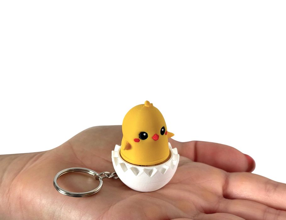 Kurczaczek w Jajku kliker 3D 3w1 – figurka, brelok i clicker antystresowy, gadżet