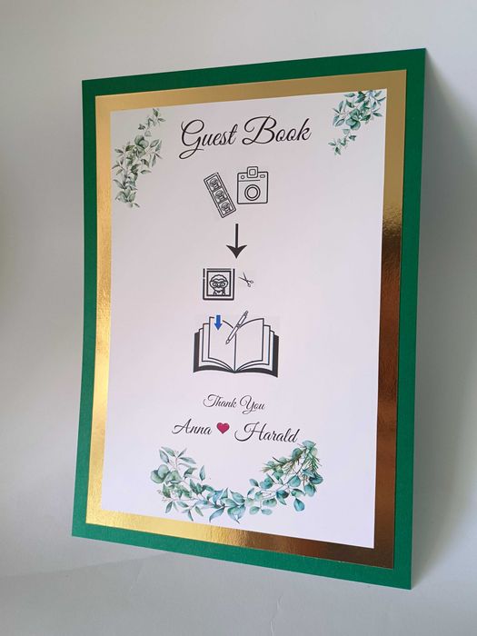 Karta A4 Guest Book, Księga Gości, ikonografia, ikony, wesele