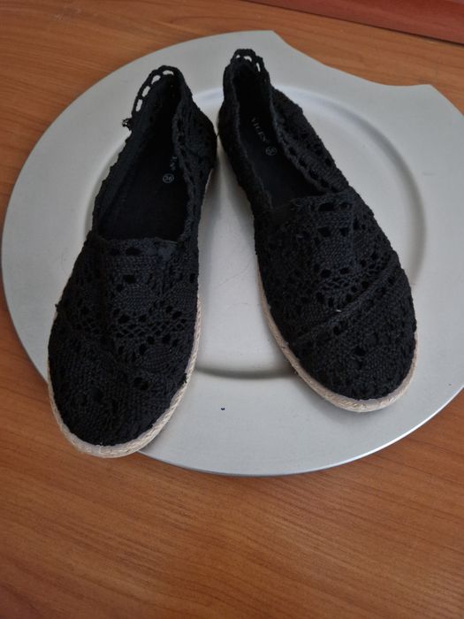 Buty czarne espadryle - Vices - 36