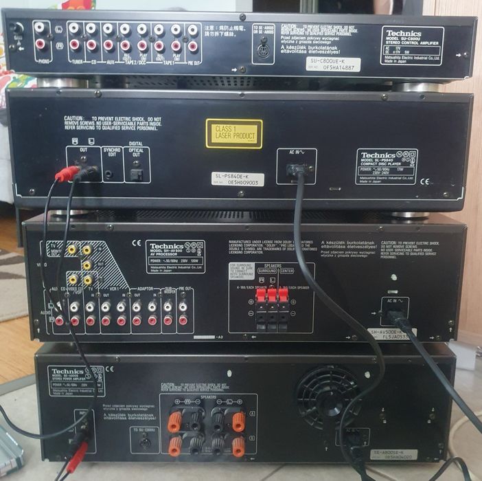 Technics wieża SH- AV500, SL- PS840, SU- C800U, SE- A800S