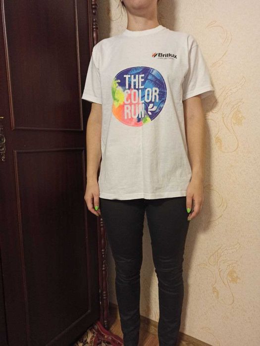 Футболка белая унисекс мужская размер м 100% коттон