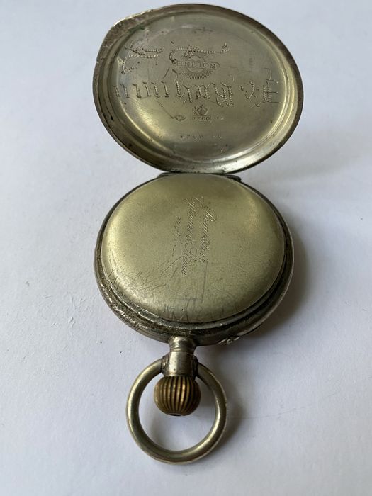 Карманные часы серебро , швейцария 50 мм