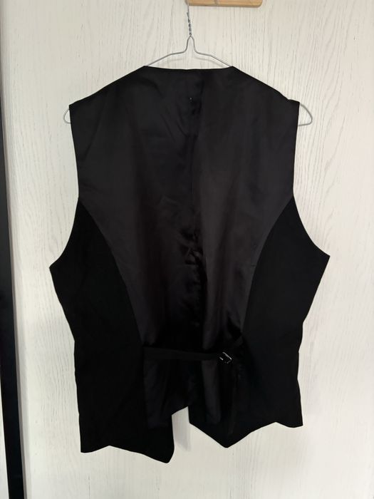 Czarno-szara kamizelka od garnituru