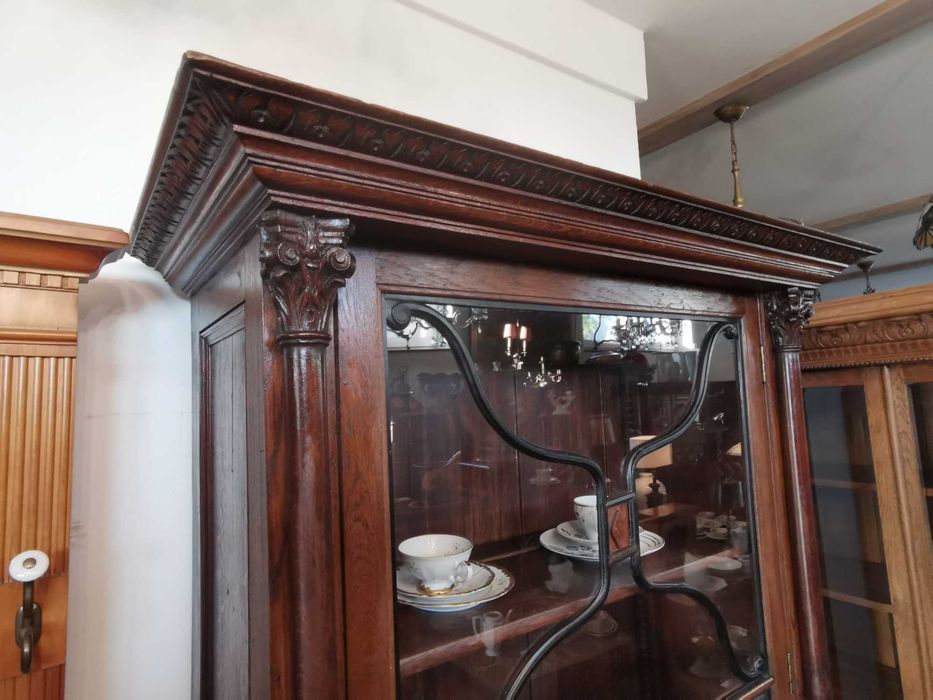Dębowa witryna biblioteczka antyk  133/2022