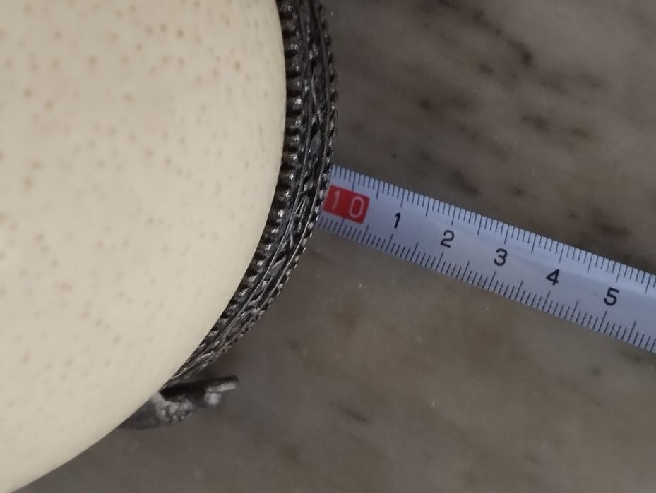 Ovo de Avestruz com Suporte Antigo