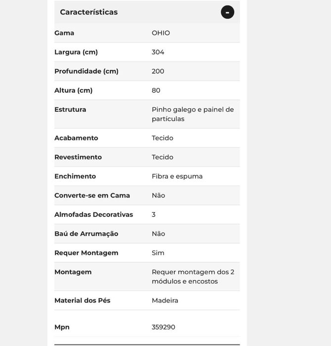 Sofa OHIO loja Homy Casa Impecavel