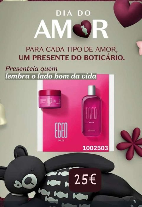 Kit perfume e creme egeo dolce o Boticário