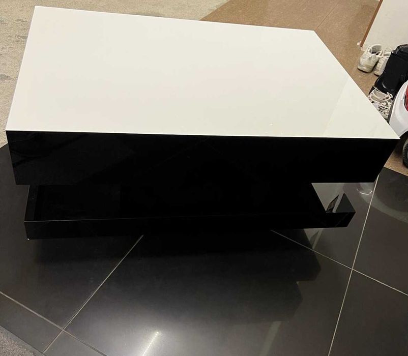 Ława ( stolik kawowy) czarno biały